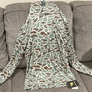 BURLEBO Camouflage Shirt with Green and Brown